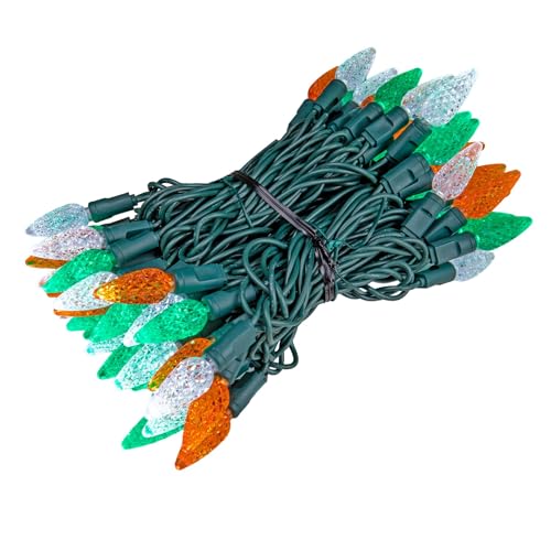 Novelty Lights 24ft 70 LED Purple/Lime Green Halloween String Lights L643884
