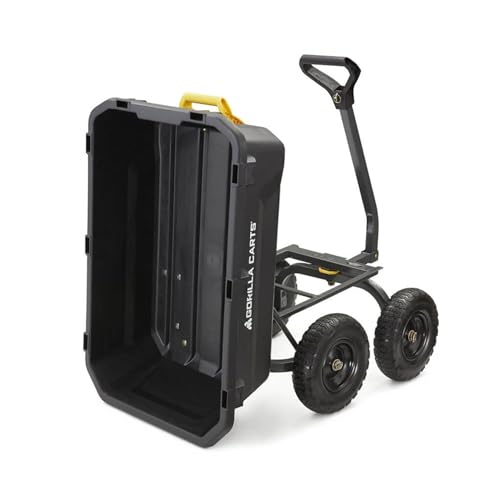 Gorilla Carts Heavy-Duty Dump Cart, 600 lb Capacity, Steel Frame Y885543