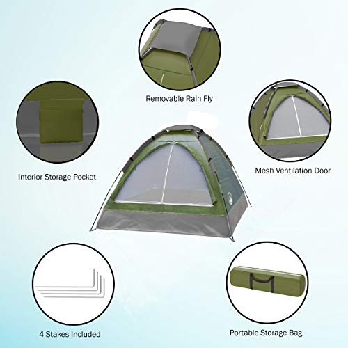 2-Person Dome Tent with Rain Fly and Carrying Bag D783158