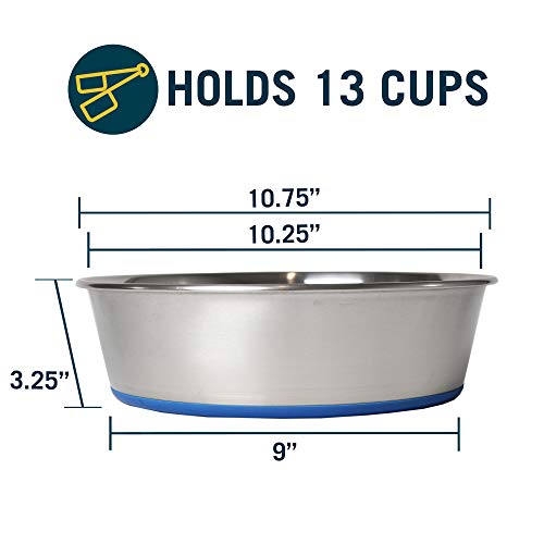 OurPets DuraPet Stainless Steel Dog Bowl, 8 Cup O31142