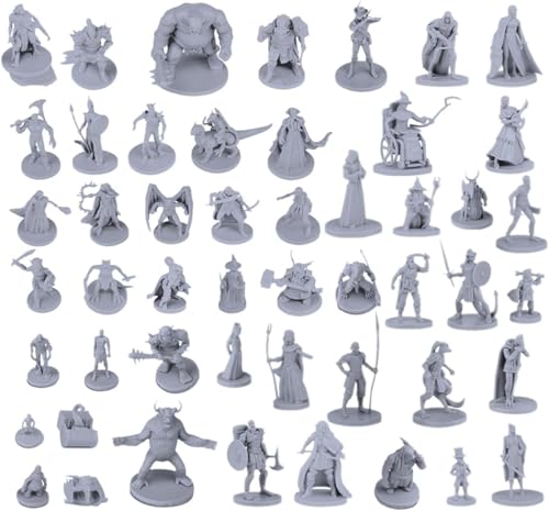 50 Unique Miniatures Fantasy Tabletop RPG Figures for D&D T75870