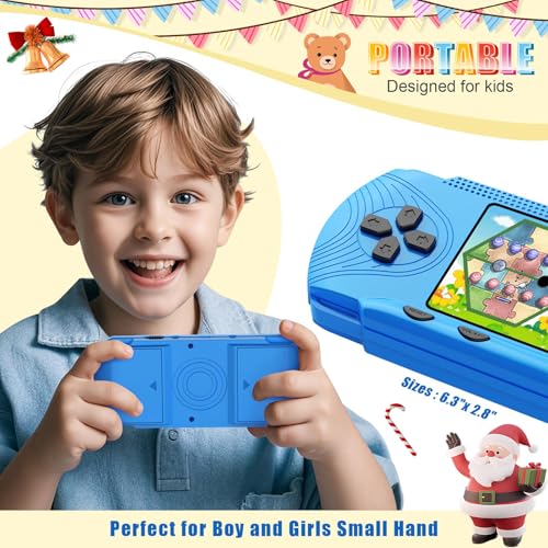 Handheld Game Console for Kids, 3" HD Screen, 258 Games, Blue J1136