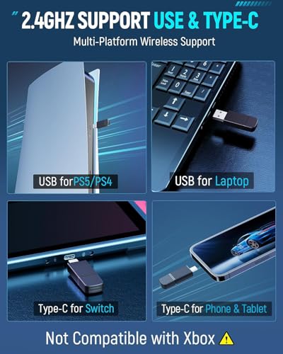 Wireless Gaming Headset for PC, PS5, PS4, Switch with Microphone G65656