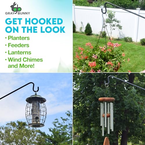 Gray Bunny Deck Hook 37 Inch Bird Feeder Pole with Non-Slip Clamp Y861