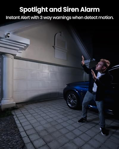 AOSU Security Cameras Wireless Outdoor 5MP 2-Camera Kit with 166° Wide Angle D296066