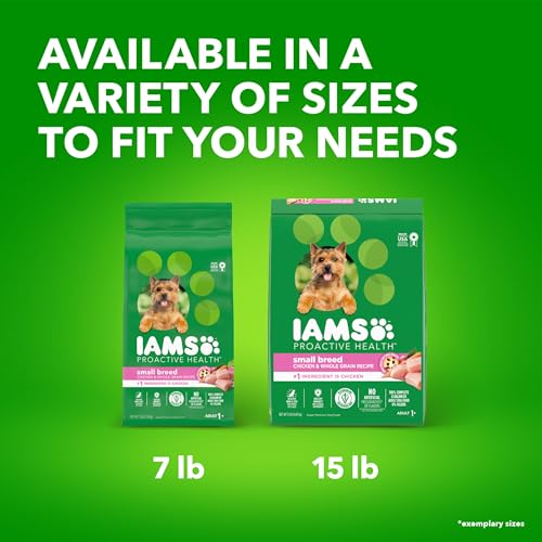 IAMS Small & Toy Breed Adult Dry Dog Food with Real Chicken, 15 lb. Bag F3815