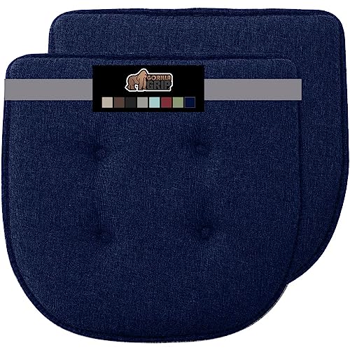 GORILLA GRIP Slip Resistant Chair Cushions, Memory Foam, Set of 2, Beige W525