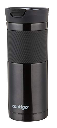 Contigo Byron Snapseal Travel Mug, Stainless Steel, 590ml, Black I34141