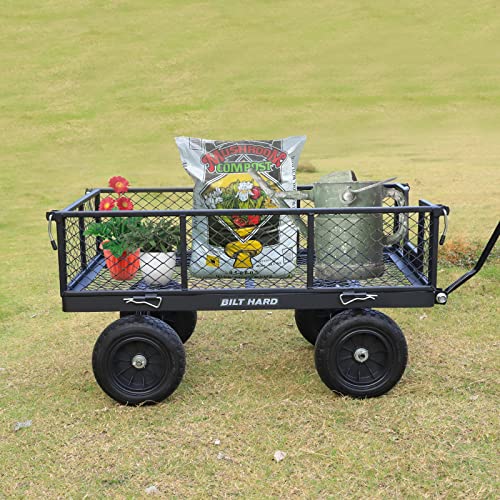 BILT HARD 880 lbs 10" Flat Free Steel Garden Cart with Rotating Handle K9279