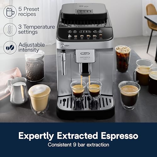 De'Longhi Magnifica Evo Automatic Espresso & Coffee Machine with Milk Frother, Silver Z699