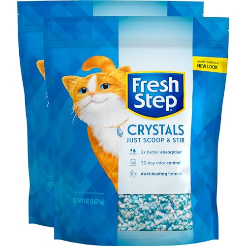 Fresh Step Crystals Premium Scented Cat Litter, 16 lbs (2 Pack of 8lb Bags) N8460