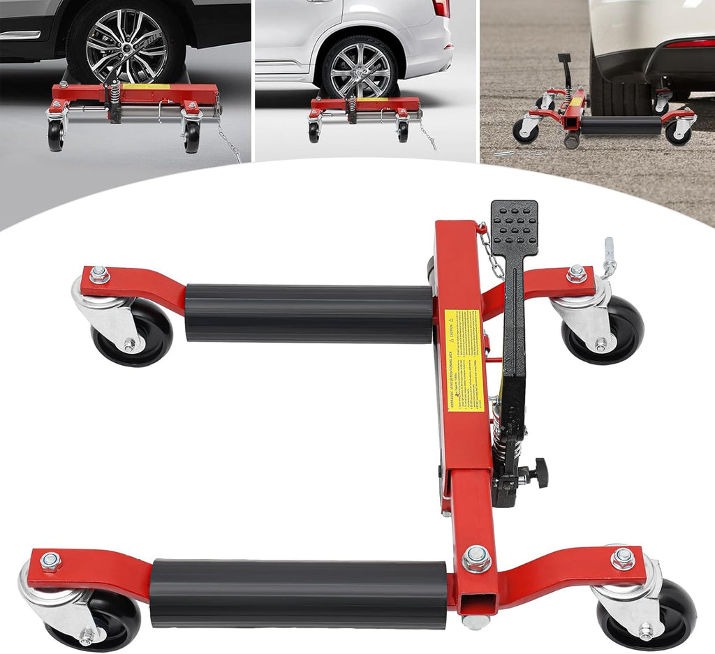 Wheel Dolly 1500LBS Heavy Duty Vehicle Positioning with Ratcheting Foot Pedal C673601