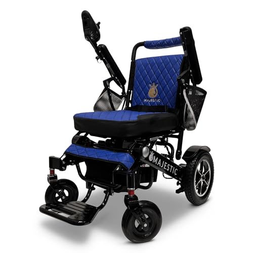 Majestic IQ-7000 Lightweight Foldable Electric Wheelchair for Adults - Portable, Motorized Mobility Chair for Seniors - Compact, Durable, and Powerful Travel Wheelchair, 17 Miles Long Travel Range
