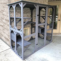 Aivituvin Catio Outdoor Cat Enclosure Large Cat House for Mulitiple Cats Walk in Kitty Cage with Tarp Roof 70"