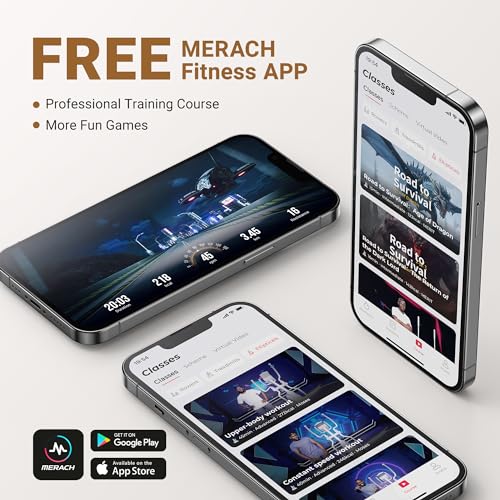 MERACH Elliptical Machine for Home, Compact Magnetic Trainer with App F637003