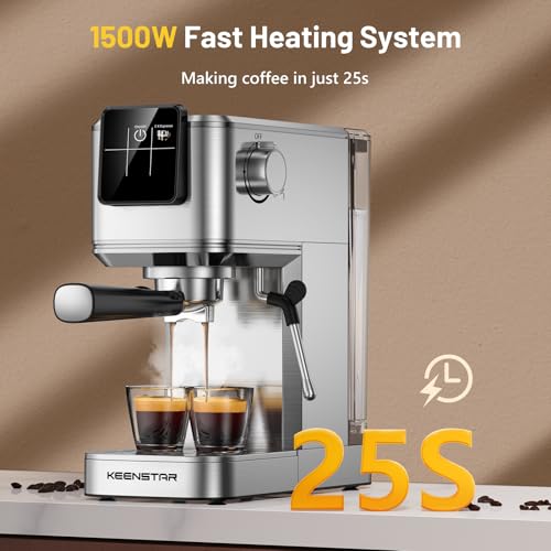 Espresso Coffee Machine with Milk Tank, 20Bar Touch Screen E995