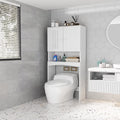 Home Bathroom Shelf Over The Toilet, Bathroom Cabinet Organizer Over Toilet, Space Saver Cabinet Storage,White