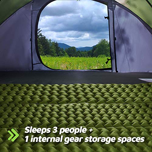 4 Person Pop Up Tent Waterproof Automatic Setup for Camping E652949