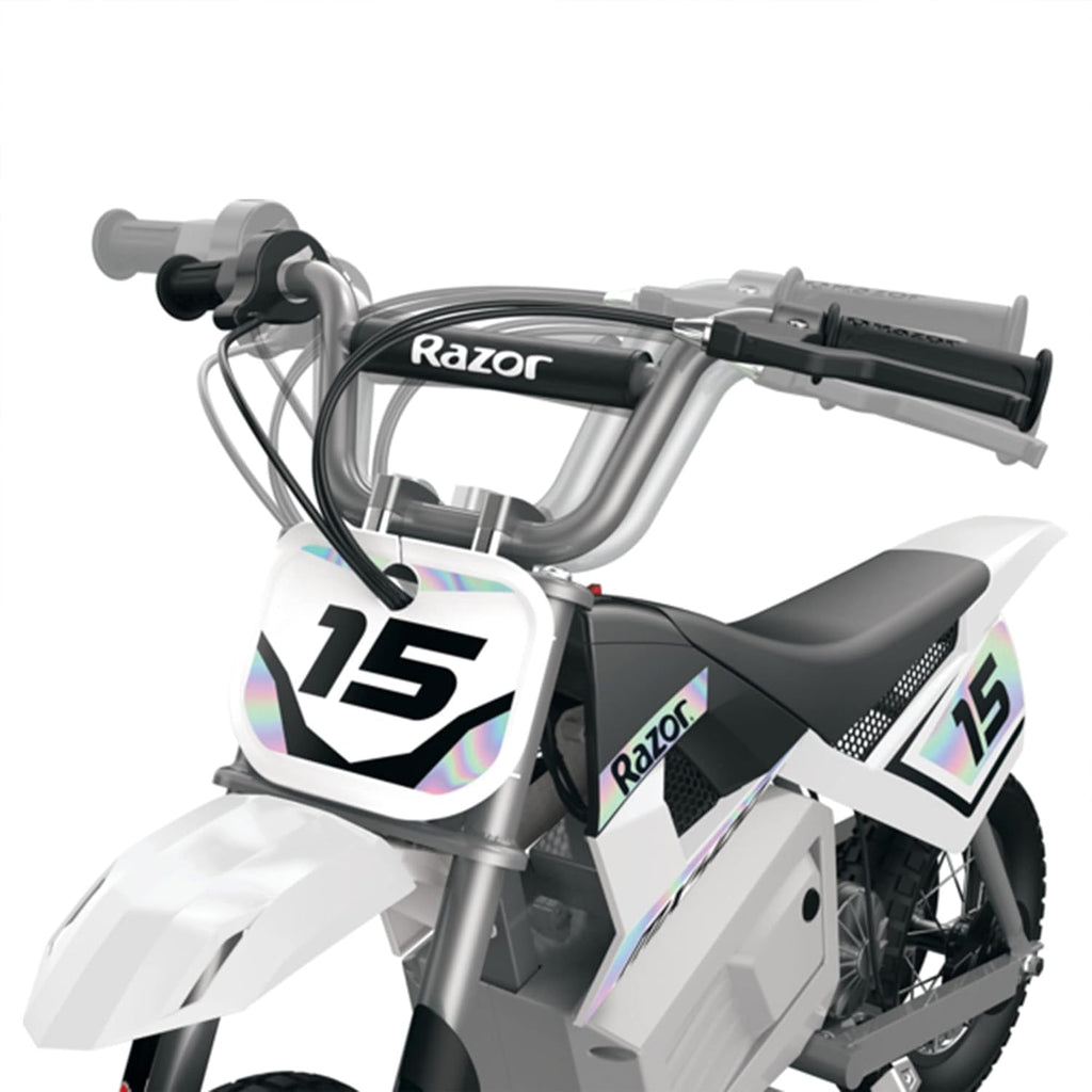 Razor MX400 Dirt Rocket 24V Electric Toy Motocross Bike, White, 2 Pack A989827