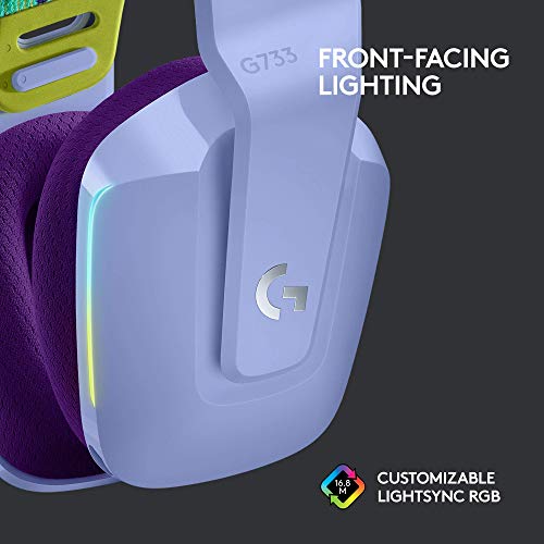 Logitech G733 Lightspeed Wireless Gaming Headset – Black, PC, PS5, PS4, Switch F9206