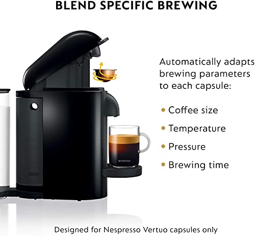 Nespresso Vertuo Plus Coffee and Espresso Maker by Breville, Ink Black H750