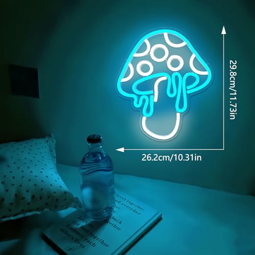 Mushroom Neon Sign Dimmable LED Night Light Wall Art for Bedroom Decor O27662