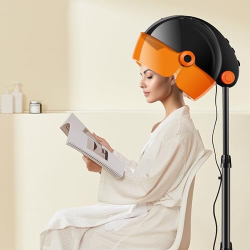 VEVOR Hooded Hair Dryer with Variable Speed, Temperature, and Timer H50563