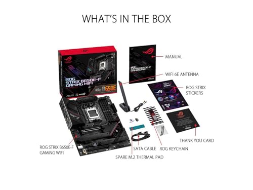 AMD Ryzen 7 7800X3D Desktop Processor with ASUS ROG Strix B650E-F Gaming WiFi Motherboard M47349