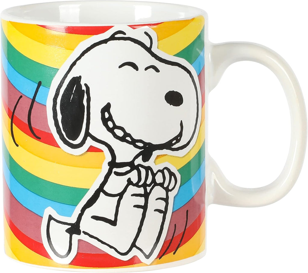 Snoopy Peanuts 70th Anniversary Stoneware Mug Set 4-Piece 15oz D9041