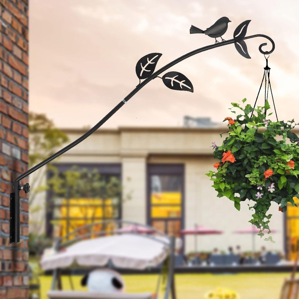MorTime Extended Reach Wall Mounted Deck Hook, 26.5 Inches Heavy Duty Metal Bird Wall Bracket W253252