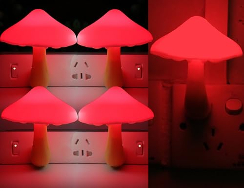 AUSAYE 5Pack Sensor LED Night Light Plug in Mushroom Lamp for Bedroom G797882