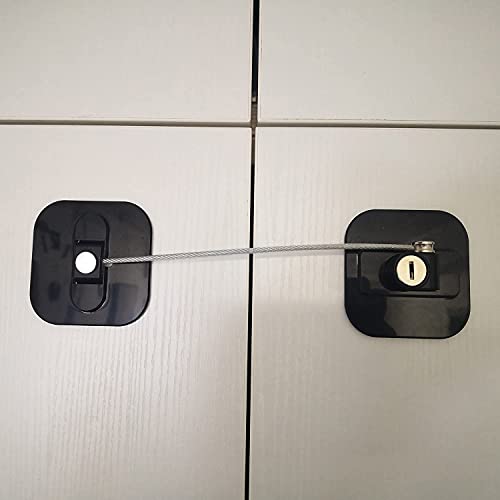 YEYA Refrigerator Lock, Baby Proof Cabinet Locks with Keys, 4 Pack I3658
