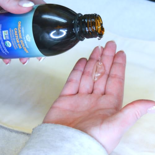 QUEEN OF THE THRONES Organic Golden Castor Oil for Hair, Skin & Nails, USDA Certified, 8.4oz Z8457