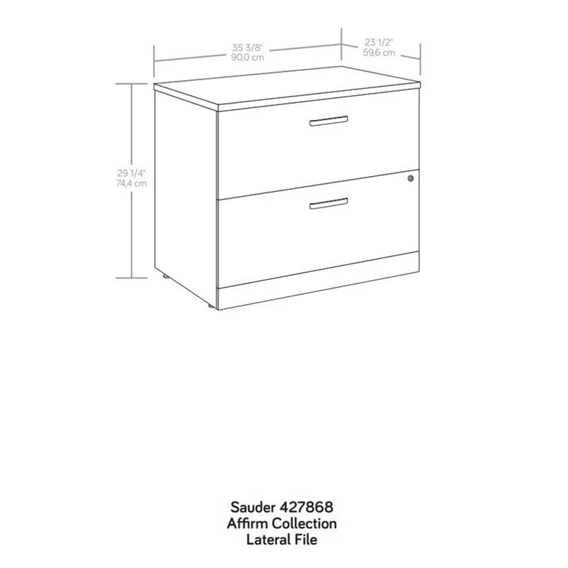 Pemberly Row Lateral Filing Cabinet, Engineered Wood, Classic Cherry K7659