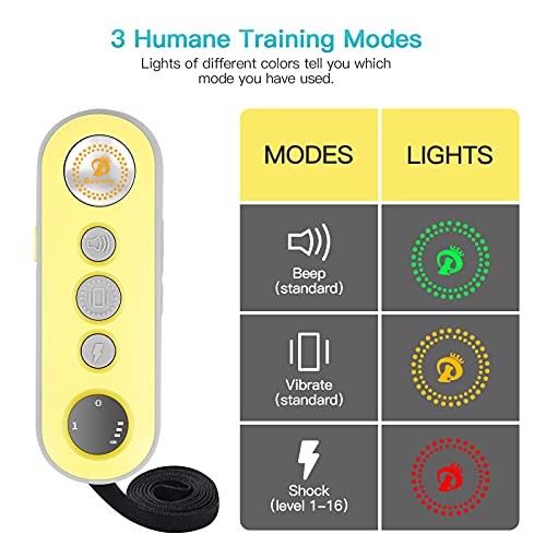 Bousnic Dog Training Collar with Remote - Waterproof Rechargeable for Small to Large Dogs M220