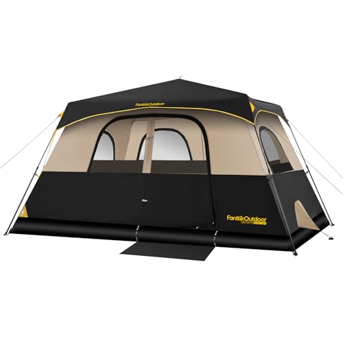 Fanttik Outdoor Camping Tent 4/6/8/10 Person Instant Cabin with Rainfly & Carry Bag G367