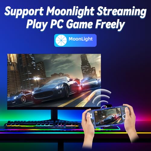 RG556 Handheld Retro Gaming Console with 5.48" AMOLED Display, Blue 256G P44862