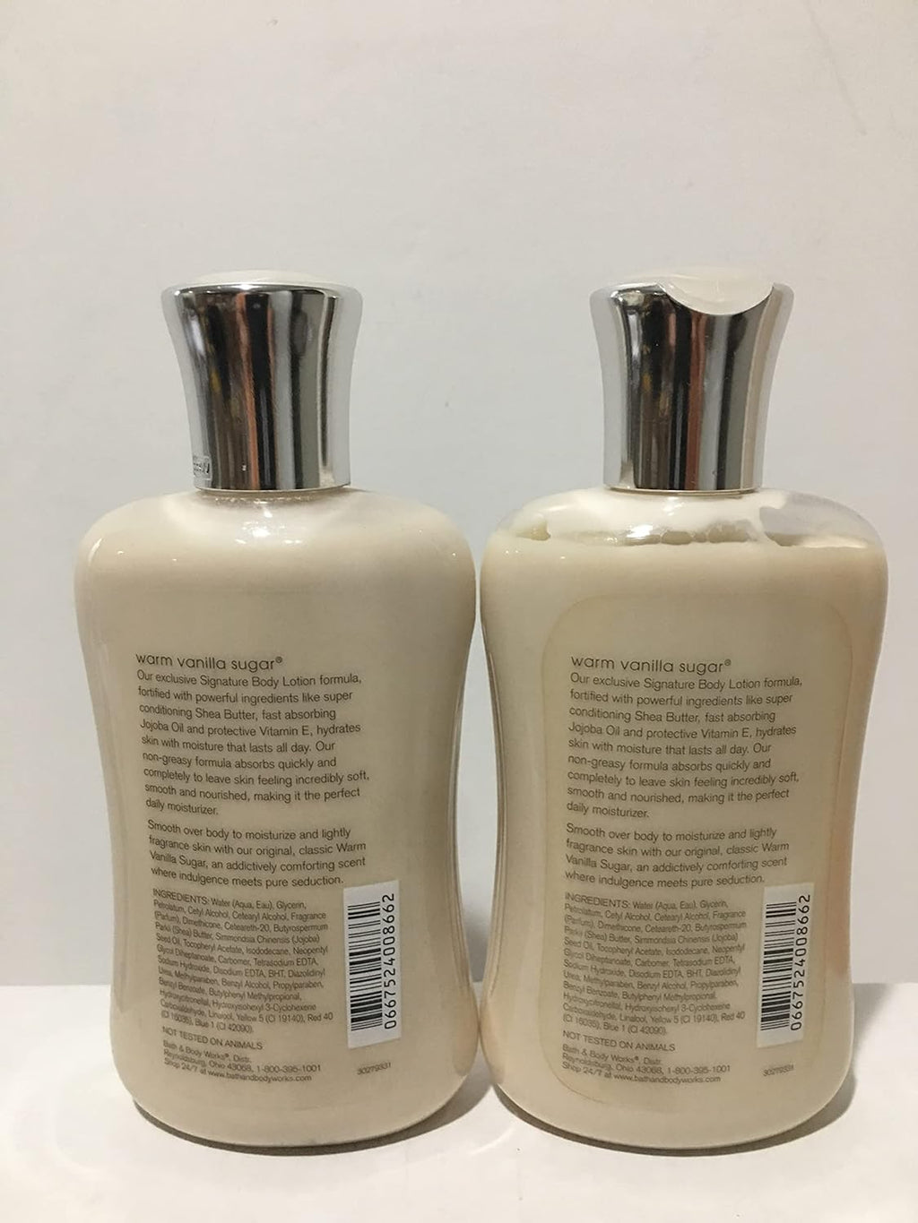 Bath & Body Works Warm Vanilla Sugar Lotion, 8 fl oz, Pack of 2 H9290