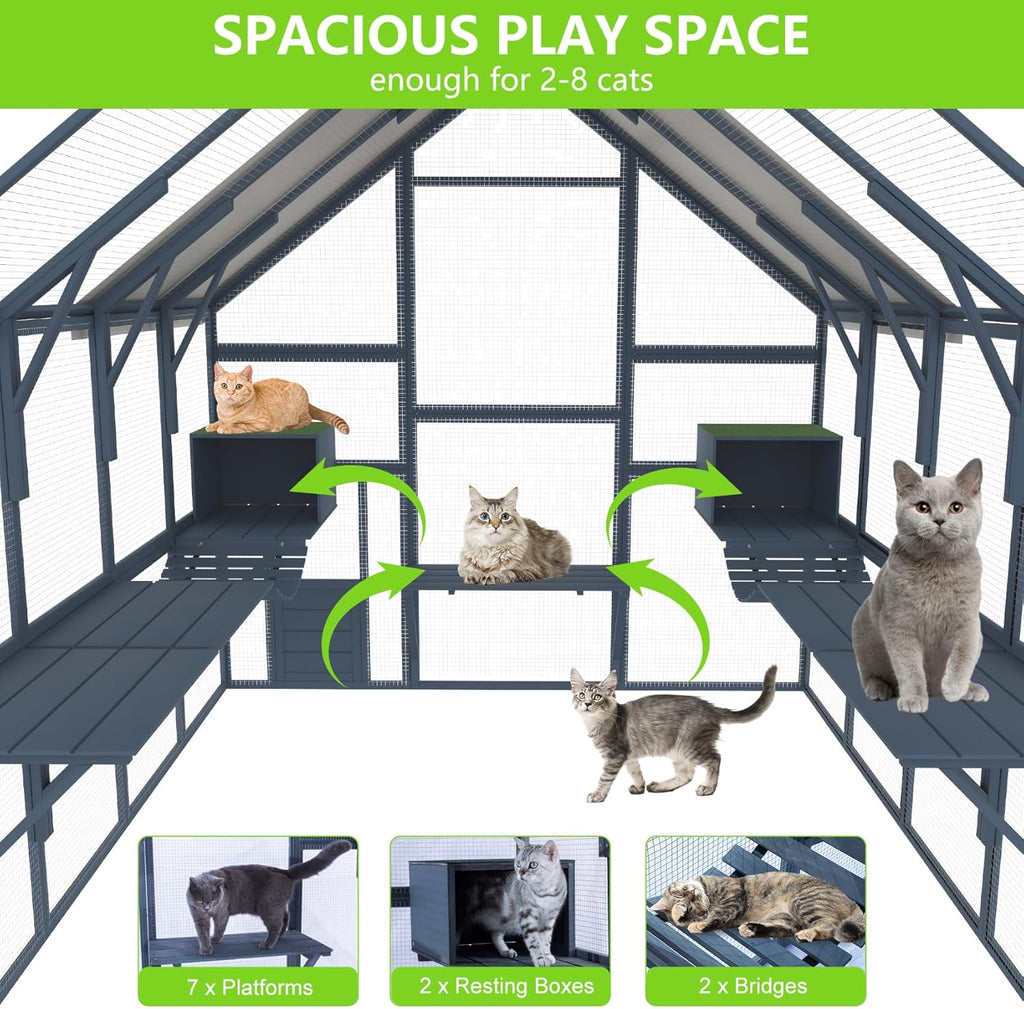 Outdoor Cat Enclosure Large Catio K37510