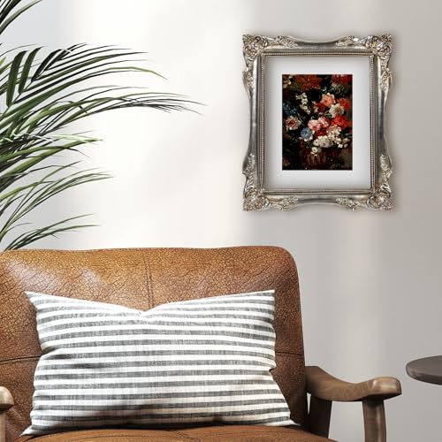 Black Vintage Picture Frame with Mat for 5x7 or 8x10 Photos E9622