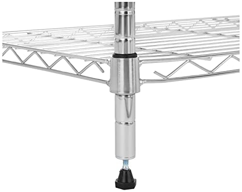 Amazon Basics 3-Shelf Adjustable Steel Wire Rack Storage Shelving, Chrome D243