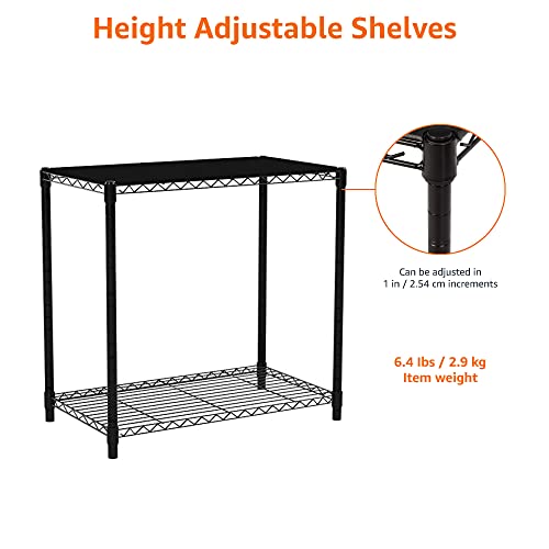 Amazon Basics 3-Shelf Adjustable Steel Wire Rack Storage Shelving, Chrome D243