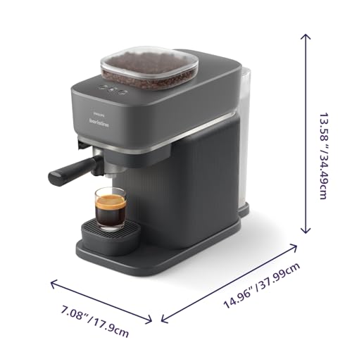 Philips Baristina Espresso Machine with Milk Frother, Black D833