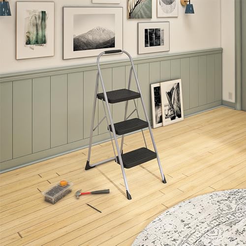 COSCO 2-Step Steel Step Stool, Gray Q61005