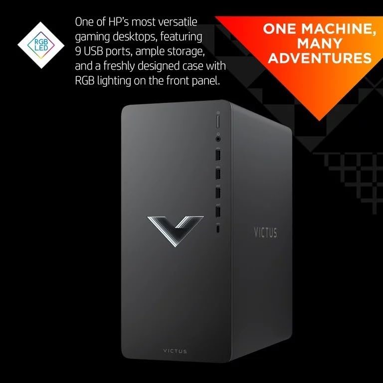 HP Victus 15L Gaming Desktop PC, AMD Ryzen 5600G, 16GB RAM, 1TB NVMe, RX6400, Win 11 Home L670