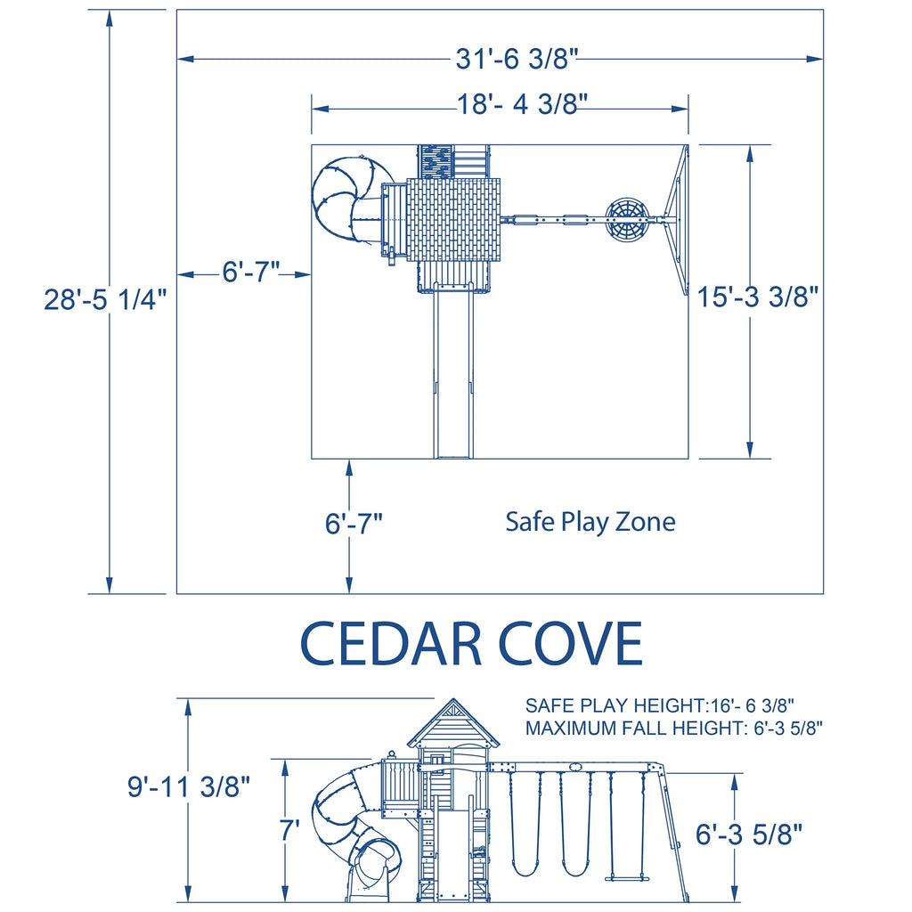 Backyard Discovery Cedar Cove Swing Set T431