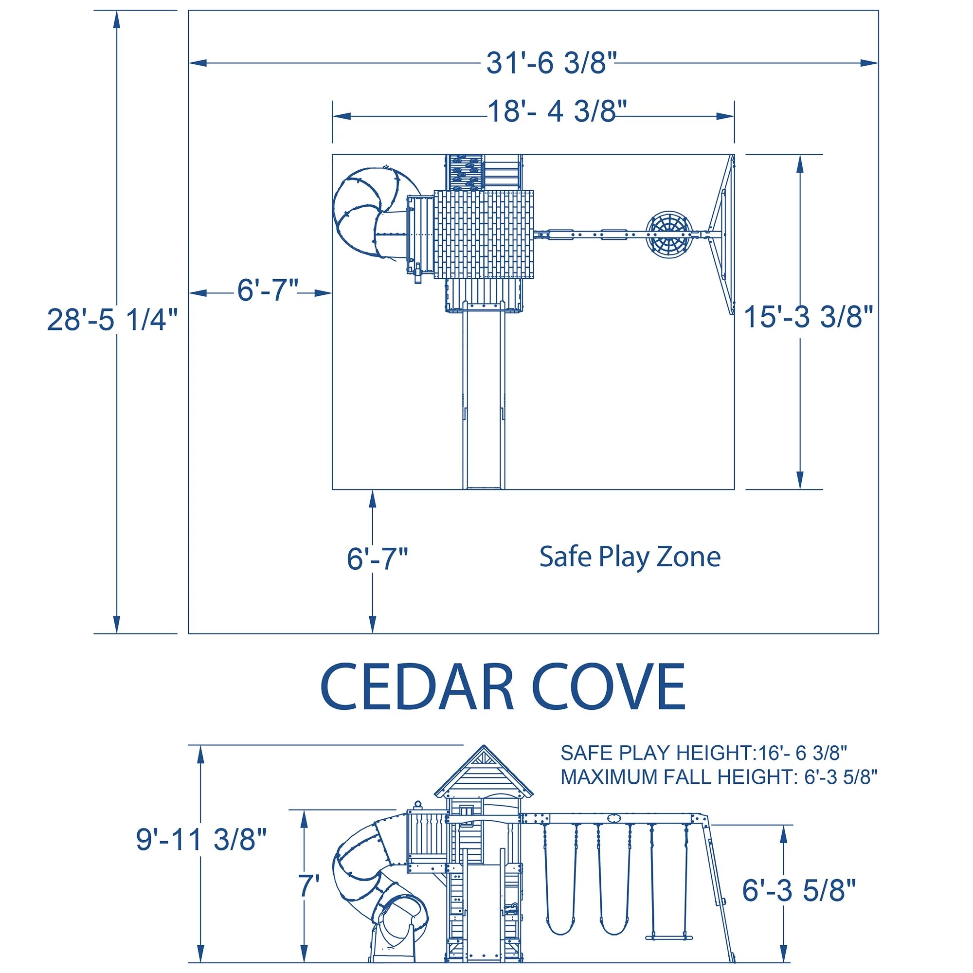 Backyard Discovery Cedar Cove Swing Set T431