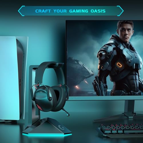Wireless Gaming Headset with Noise Canceling Mic for PS5, PS4, PC, Switch - Black P129