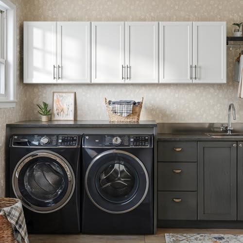 Wall Storage Cabinet with Two Shaker Doors and Shelf, Grey, 24"W, 2 Pcs N34755