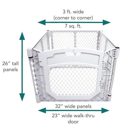 MyPet North States Petyard Passage 4-Panel Folding Dog Playpen, 26" Tall, Brown R1272